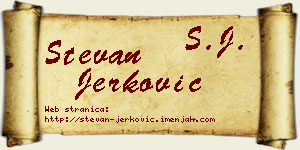 Stevan Jerković vizit kartica